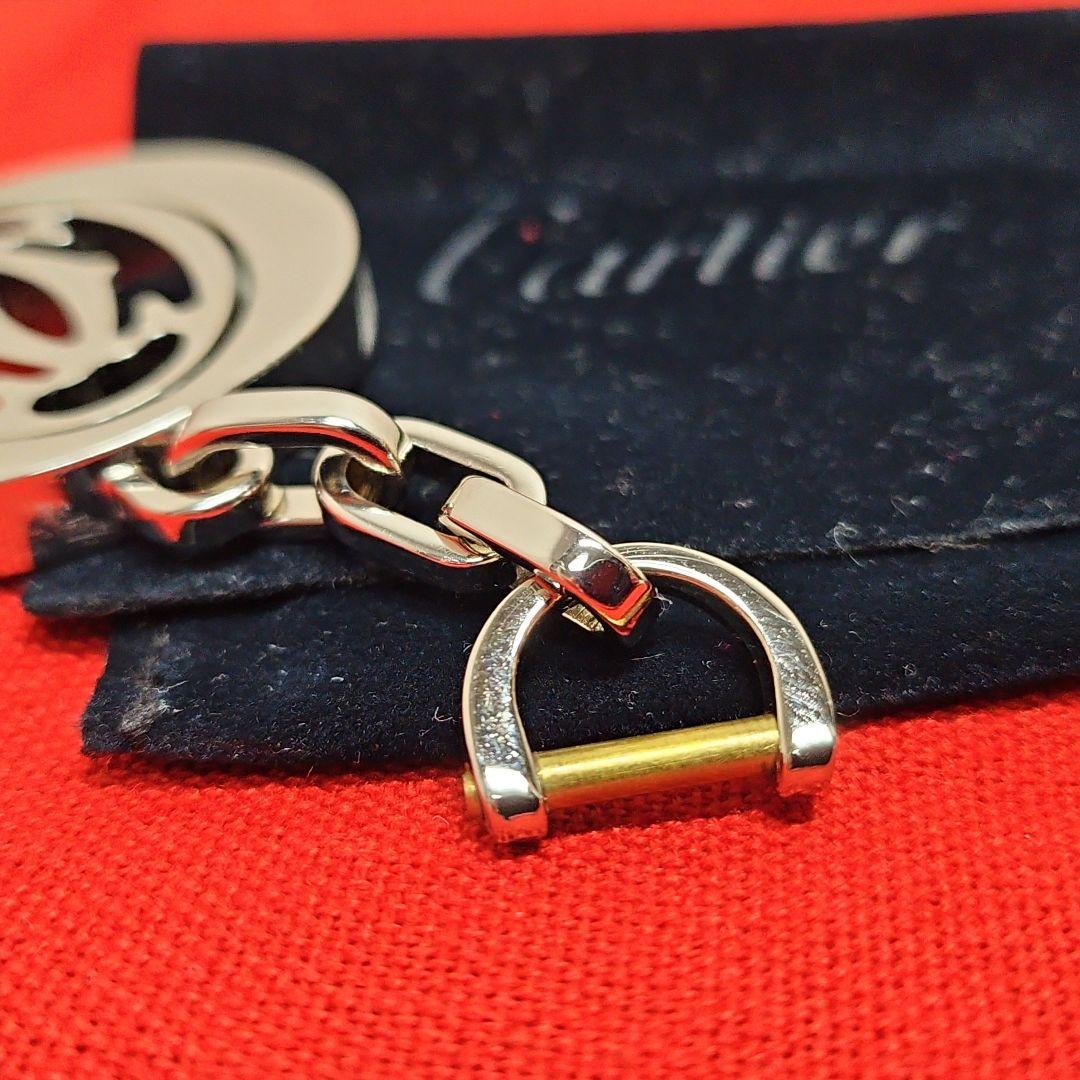 Cartier カルティエ キーリング キーホルダー シルバー ロゴ 回転式