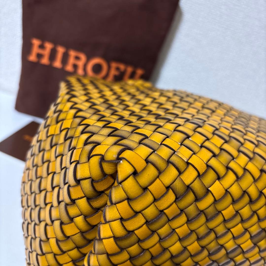 HIROFU ヒロフ ブレッツァ レザートートバッグ　編み込み　メッシュ