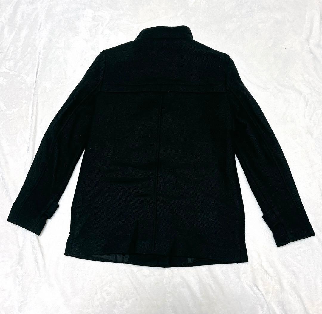 【ZARA WOMAN】ダッフルコート　2WAY ラクーン　ベルト　黒　L相当