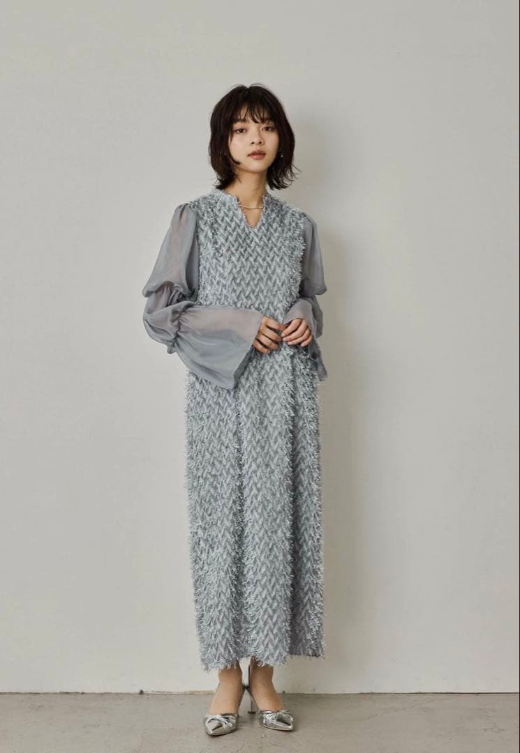 niana /デザインスリーブシャギードレス