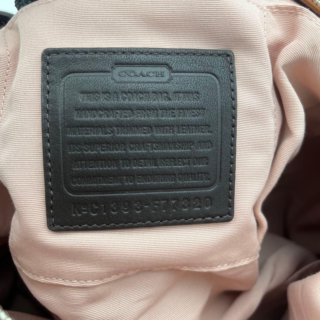 【美品】 コーチ 2way ボストンバッグ PVC シグネチャー ブラウン