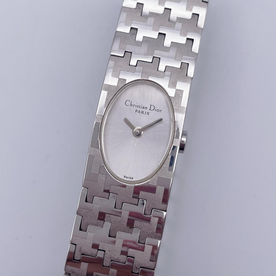 【美品】 Christian Dior D70-100 ミスディオール 銀文字盤