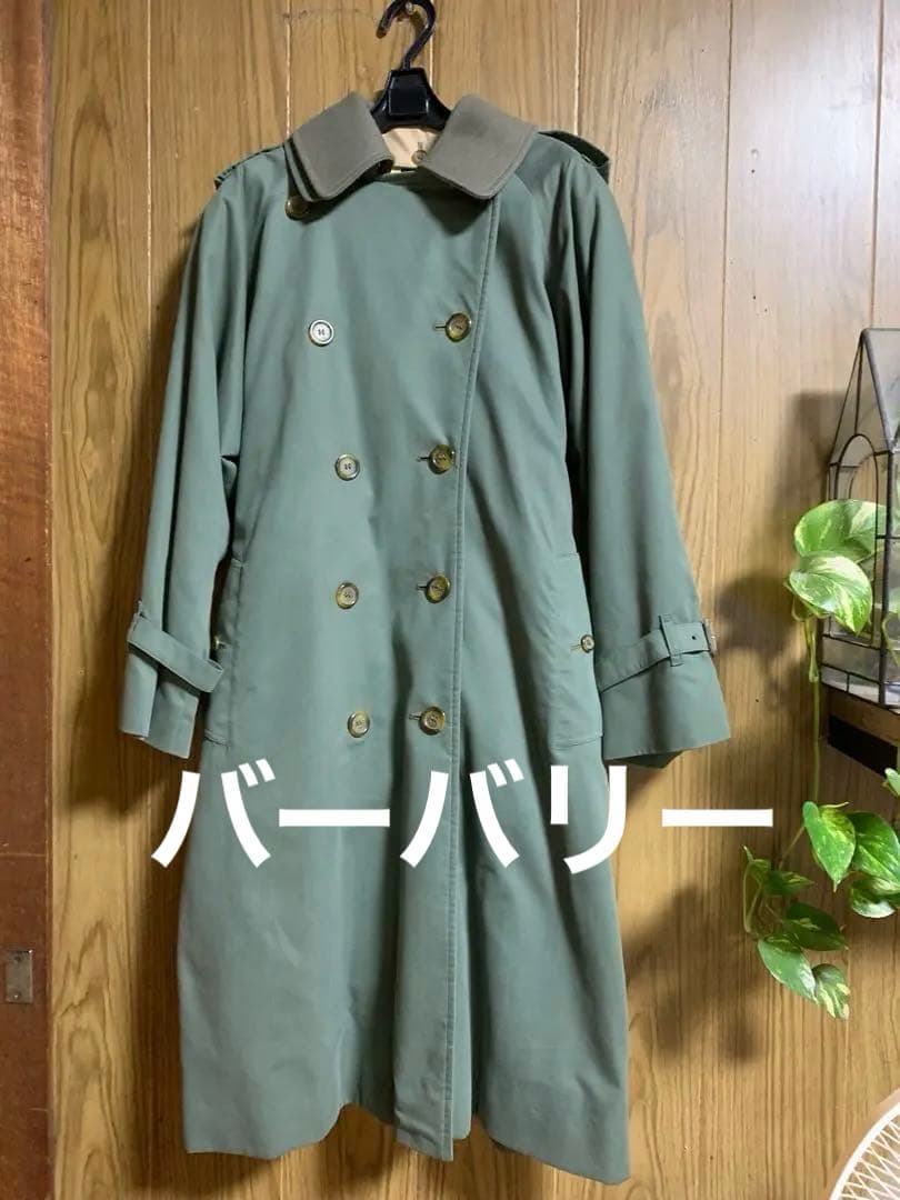 希少★2枚襟英国製バーバリー★トレンチコート　小さいサイズ