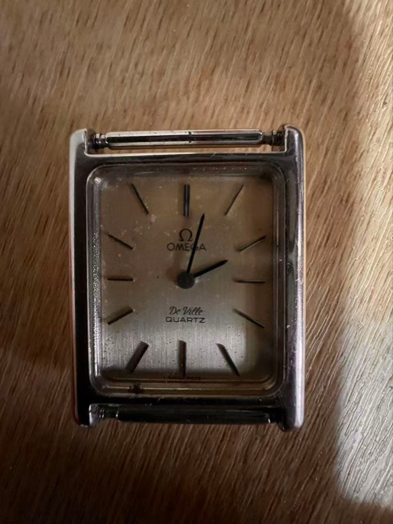 OMEGA De Ville 昭和角型 クォーツ 不動 竜頭欠品 コレクション向