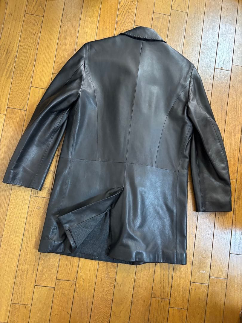 MOFAR イタリア製　羊革レザーコート　裏地ロロピアーナウール　48