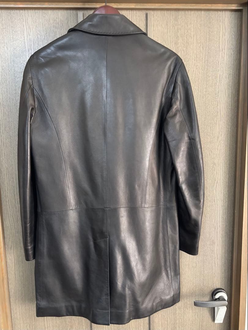 MOFAR イタリア製　羊革レザーコート　裏地ロロピアーナウール　48