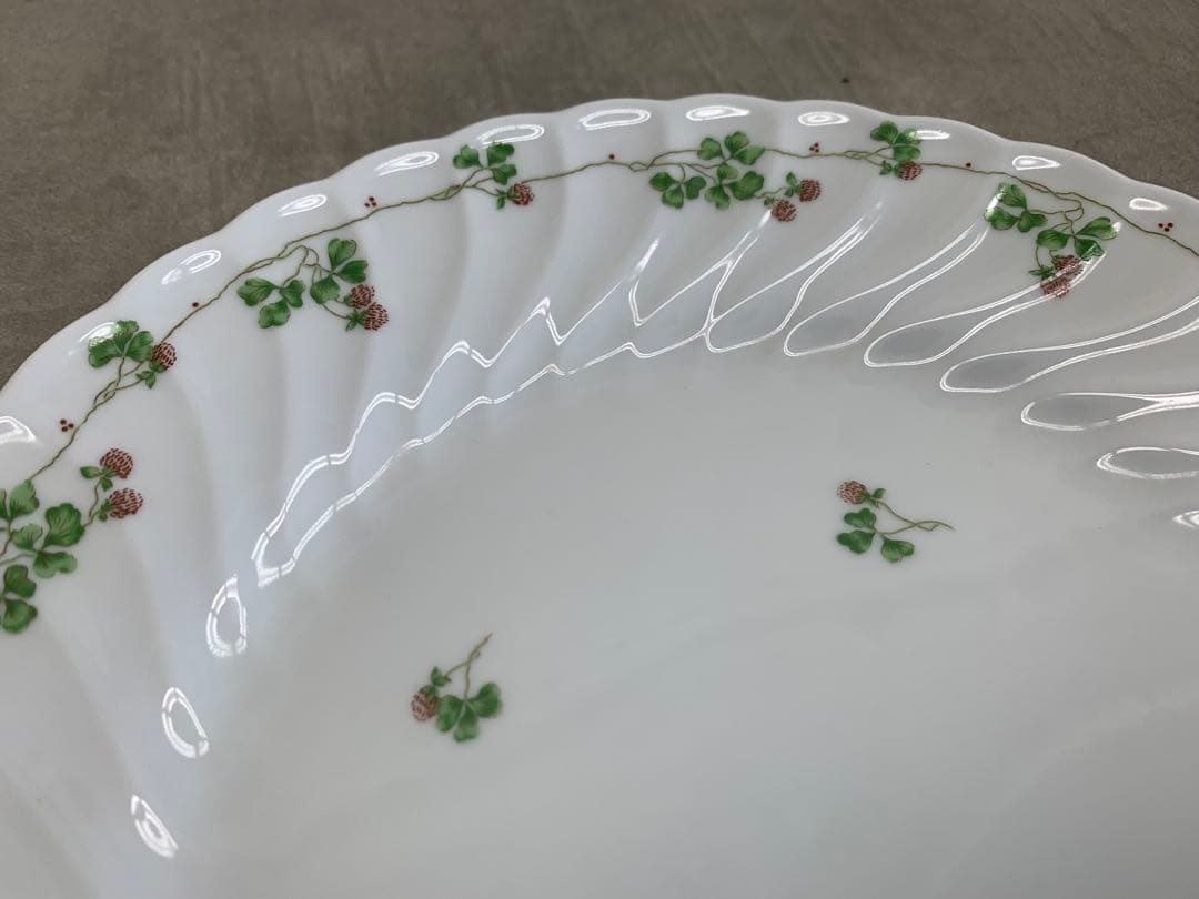 MN664★GINORI ジノリ 緑と赤の花模様 丸皿 直径約21.5㎝ 4枚