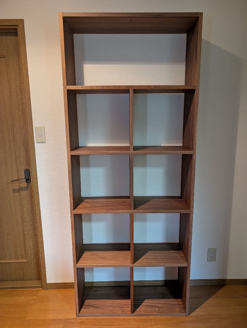 《送料込》無印良品 スタッキングシェルフ ウォールナット 5段 木製棚