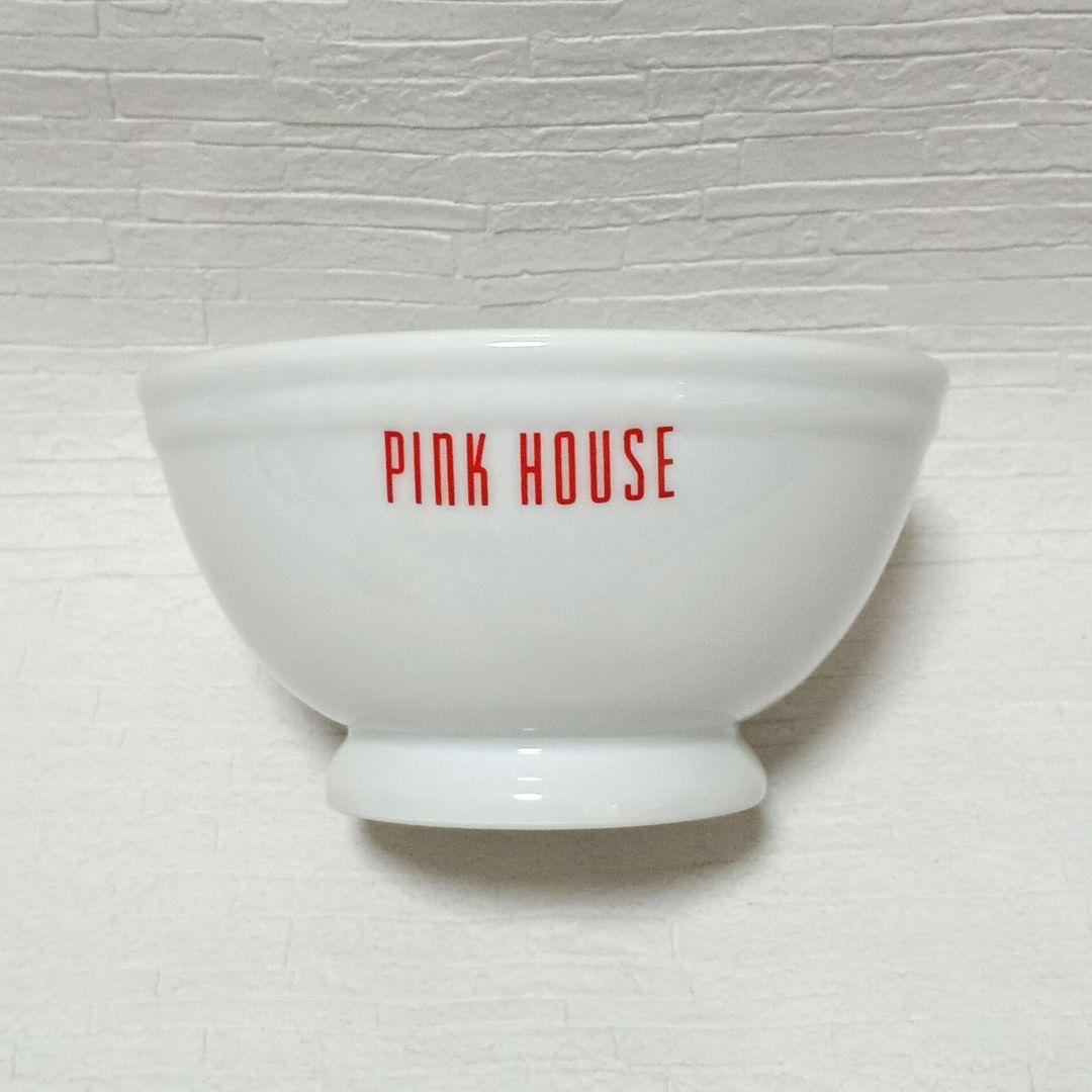 PINK HOUSE ピンクハウス カフェオレボウル ロゴ ホワイト/ピンク