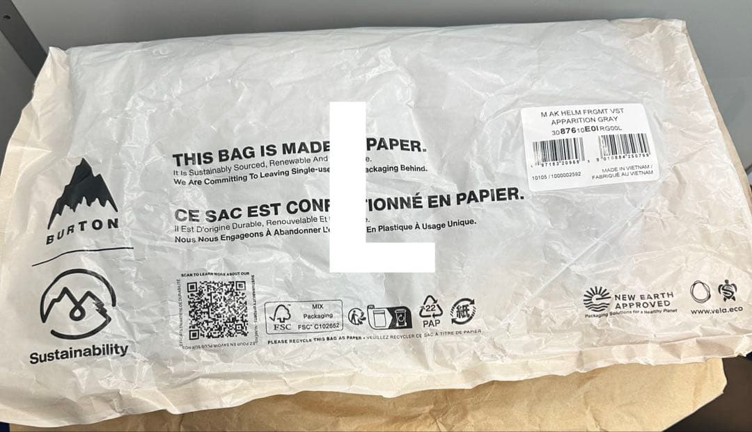 スノーボード FRAGMENT Burton [ak] Helium Vest Grey L