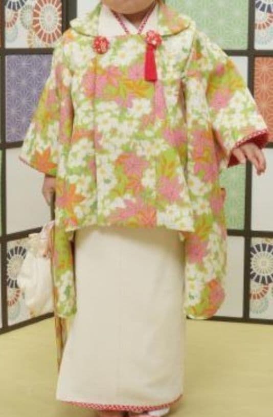 榛原 着物 被布 セット 3歳 女の子 七五三 三歳 高級 緑 黄緑 ブランド