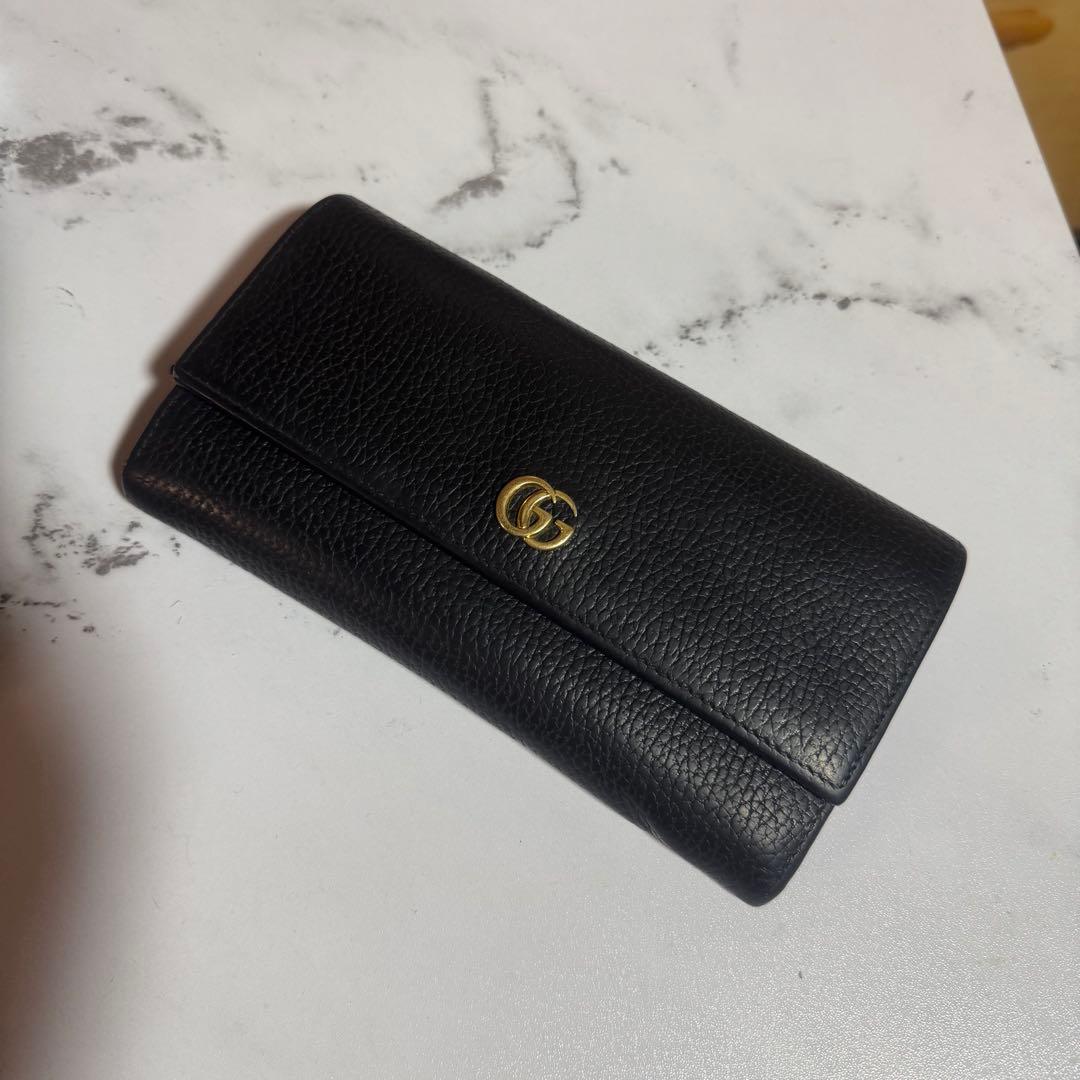 【即購入◎】GUCCI 長財布 ダブルG コンチネンタルウォレット 黒