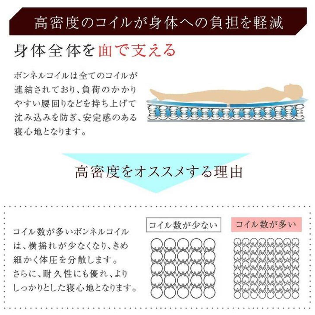 2枚分 マットレス シングル ボンネルコイルマットレス 厚み20cm
