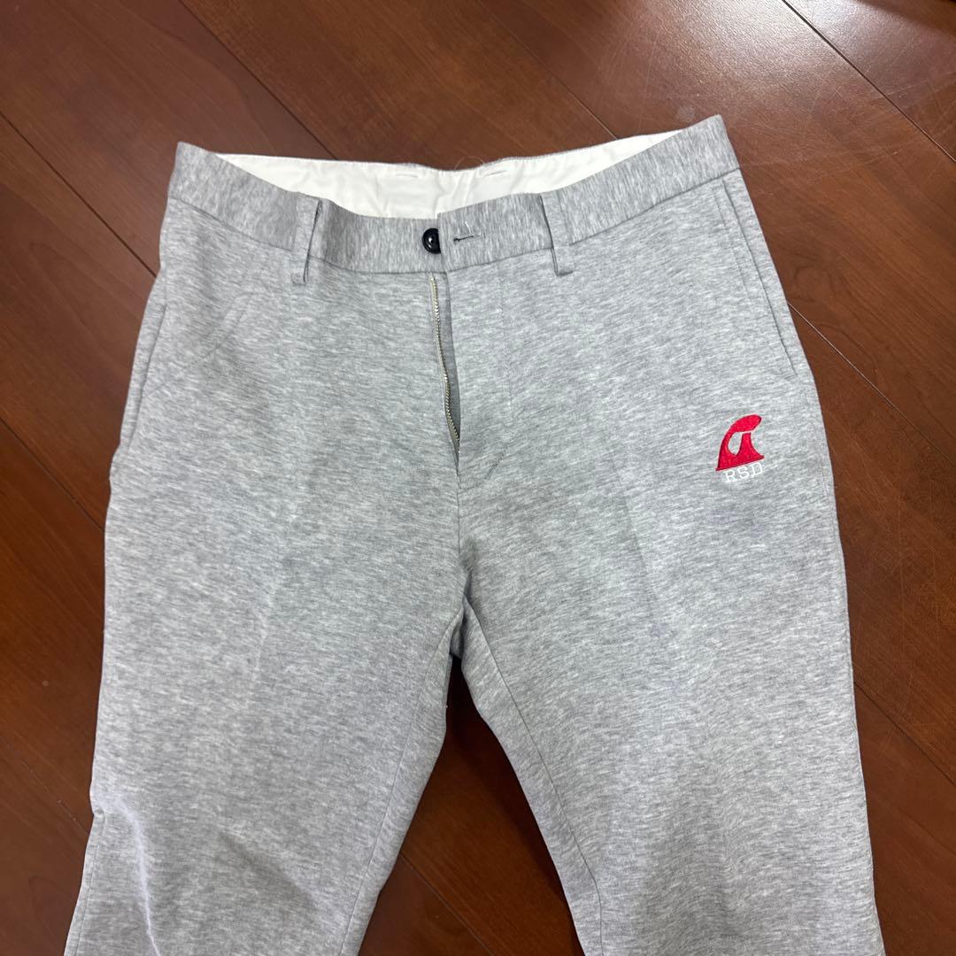 RSD ロゴ入り グレー スラックスパンツ　rough & swell