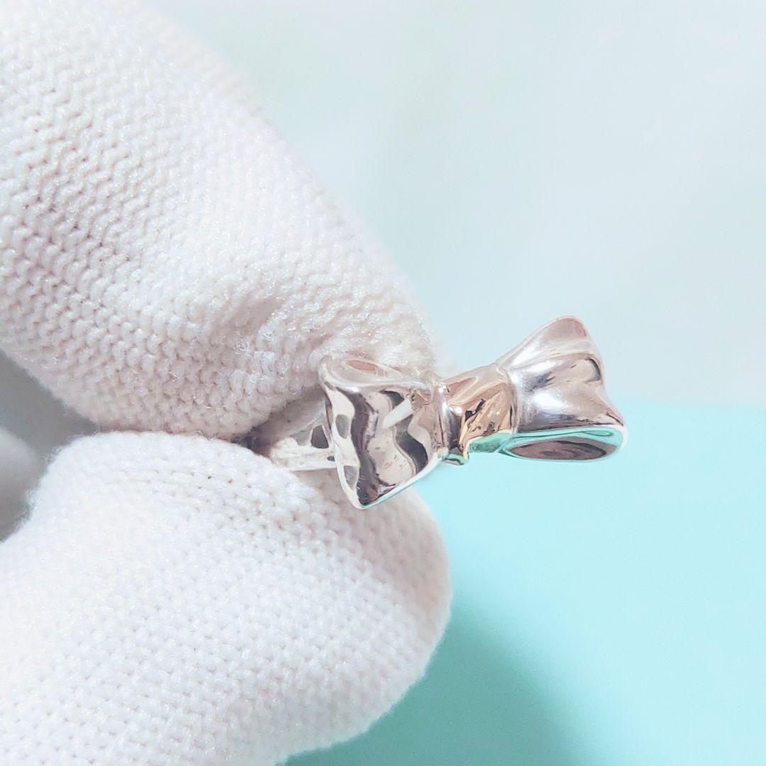 Tiffany ティファニー リボンリング K18 ヴィンテージ 8.5号