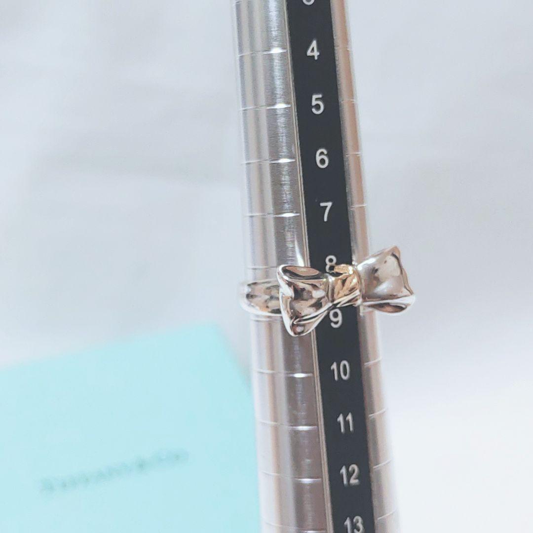 Tiffany ティファニー リボンリング K18 ヴィンテージ 8.5号