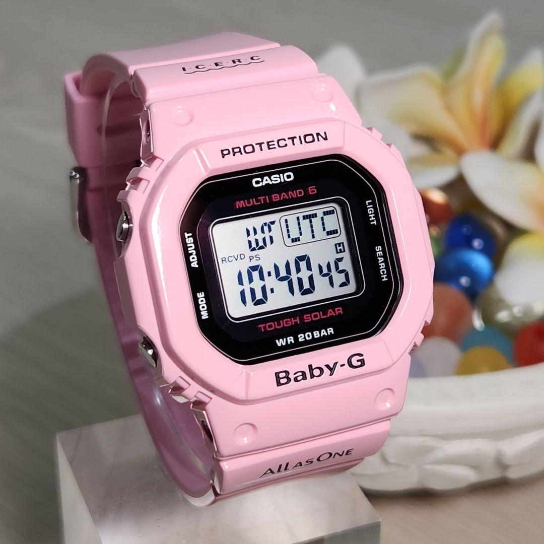 美品 電波ソーラー 腕時計 カシオ ベビーg BABY-G イルクジ B391