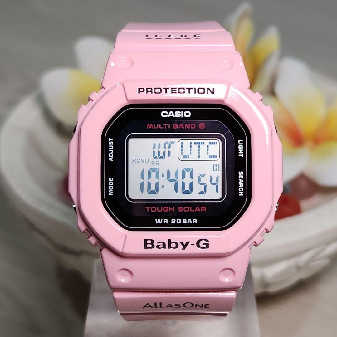 美品 電波ソーラー 腕時計 カシオ ベビーg BABY-G イルクジ B391