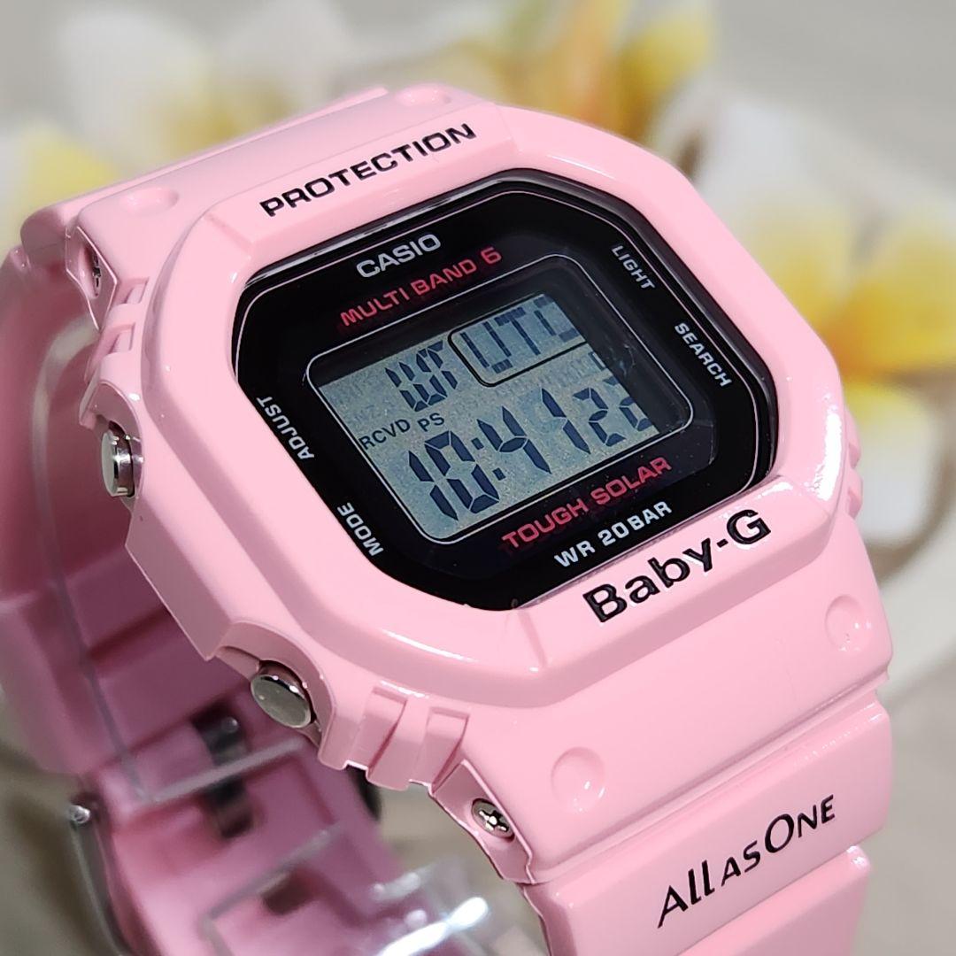 美品 電波ソーラー 腕時計 カシオ ベビーg BABY-G イルクジ B391