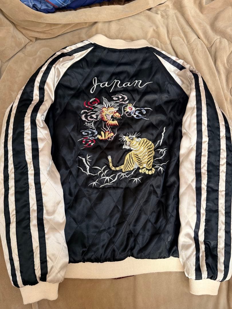 ２面用 別珍 Open Dich 龍 虎 日本限定 スカジャン vintage