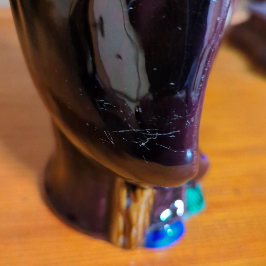 骨董品　古道具　古美術　陶器置物　九谷焼　糠川清章　寿老人　仙人