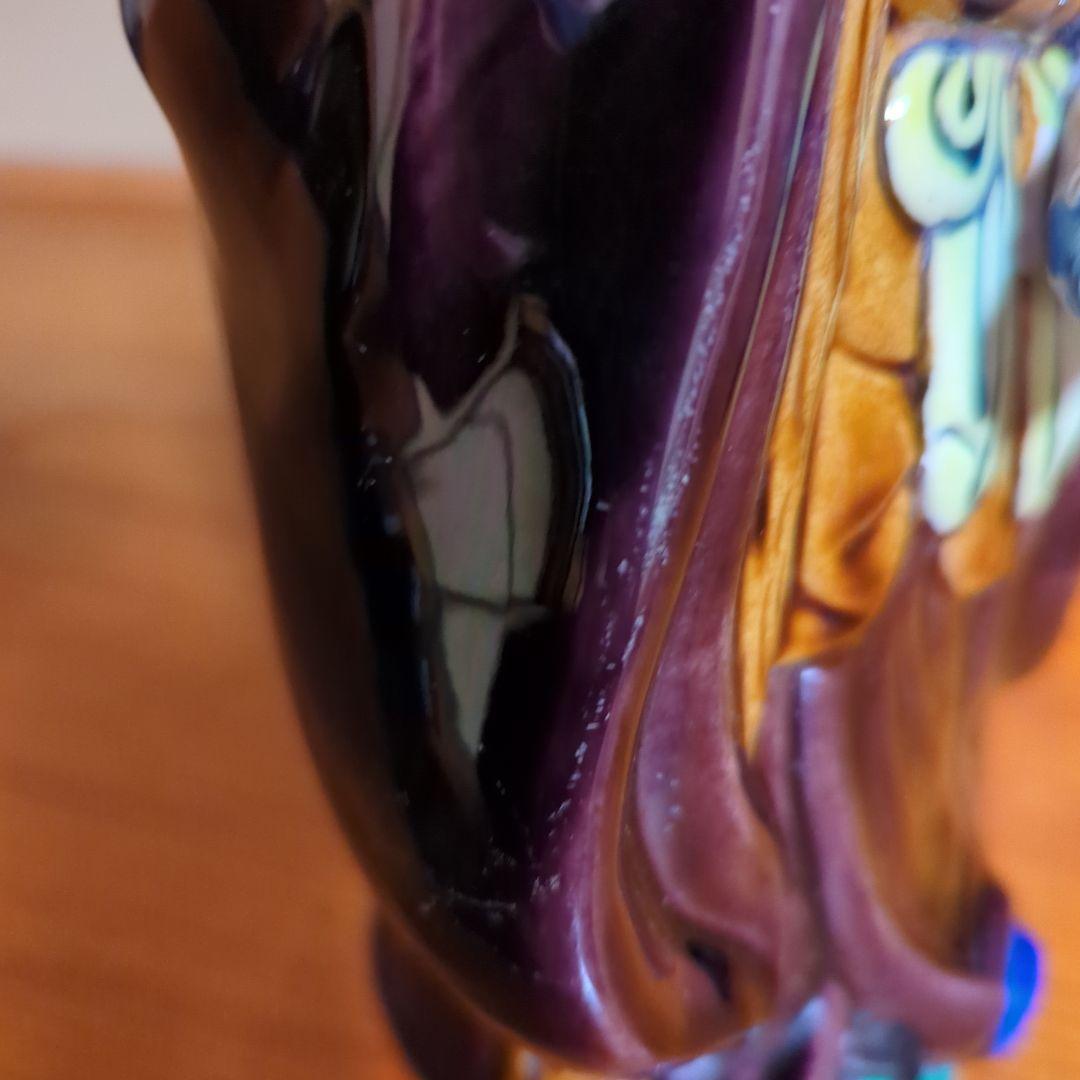 骨董品　古道具　古美術　陶器置物　九谷焼　糠川清章　寿老人　仙人