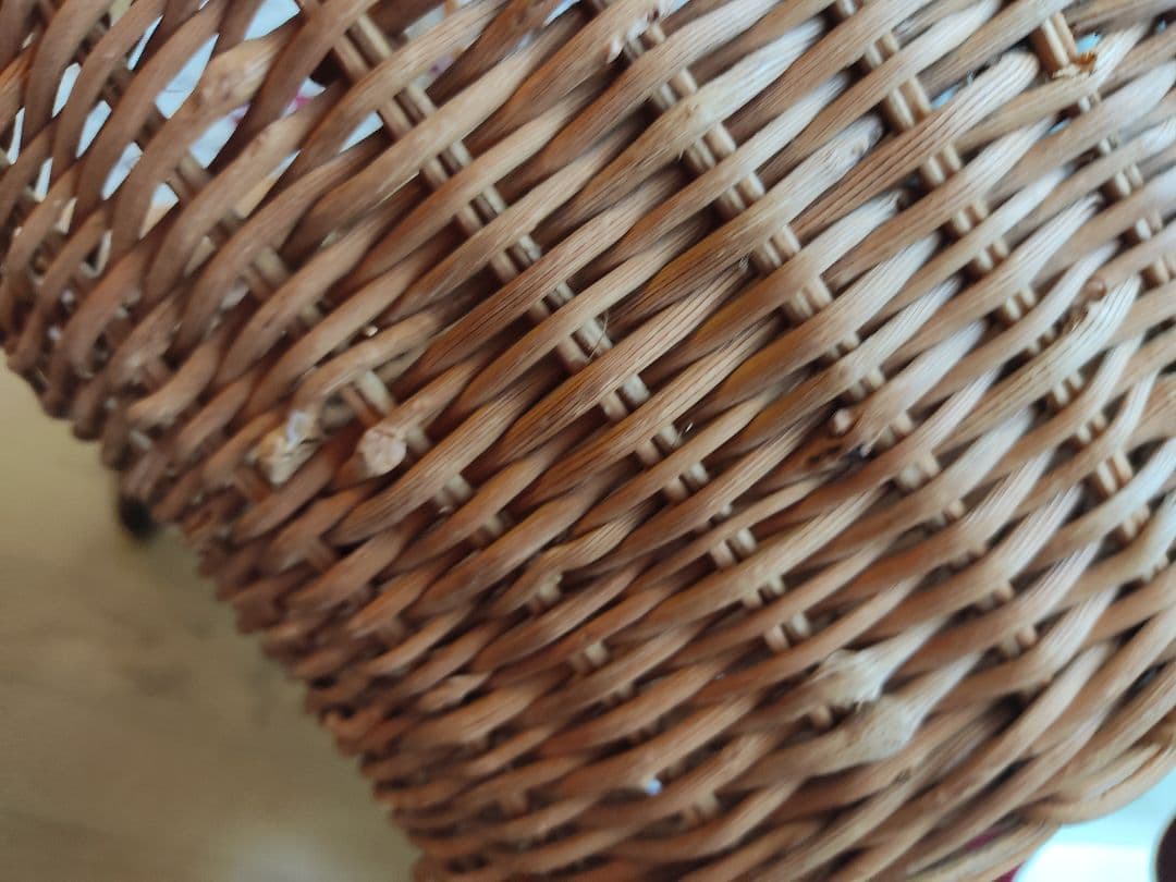 バスケット　籠　ラタン　籐  キャンプ