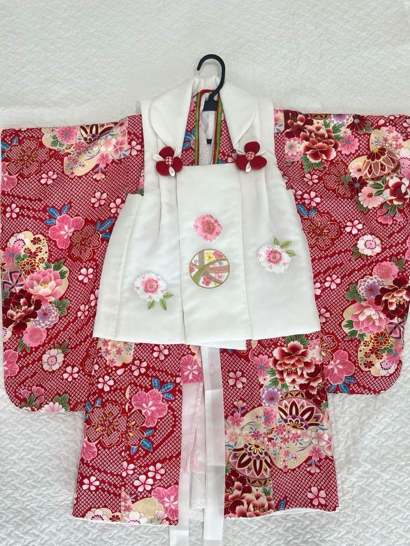 美品　花ひめ　七五三3歳　被布フルセット