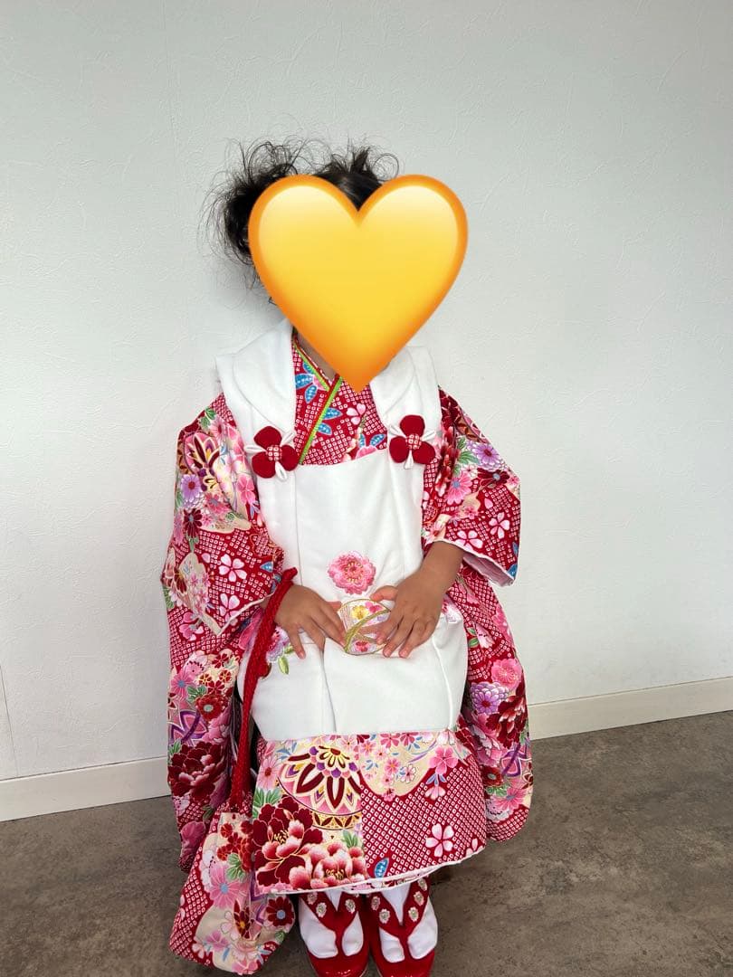 美品　花ひめ　七五三3歳　被布フルセット