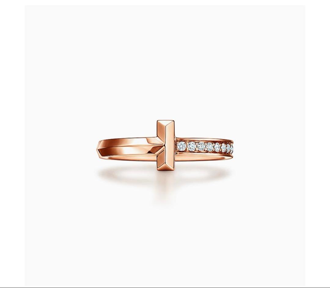 ティファニー T T ワンリング ダイヤモンド ローズゴールド13号