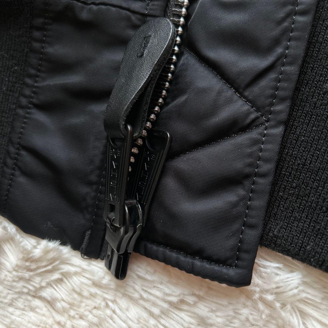 美品アルファインダストリーズ MA-1 フライトジャケット ブラック 黒 L