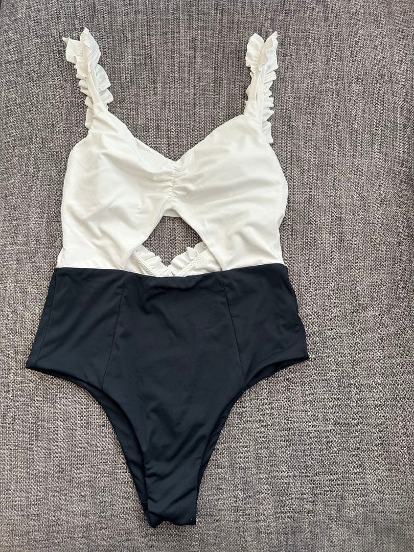 Alexia Stam ワンピース水着 M ホワイト・ブラック