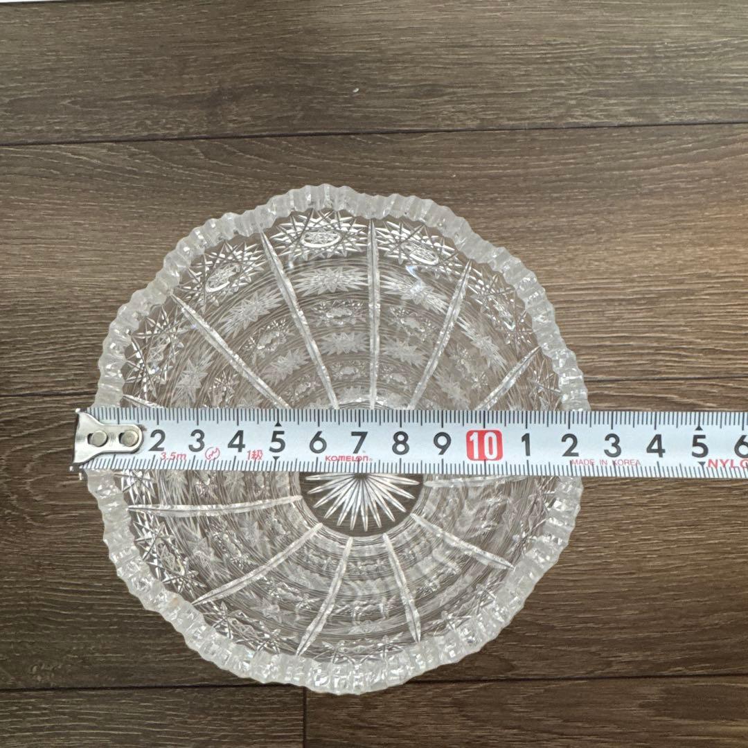 ボヘミアンガラス　花瓶　カケあり