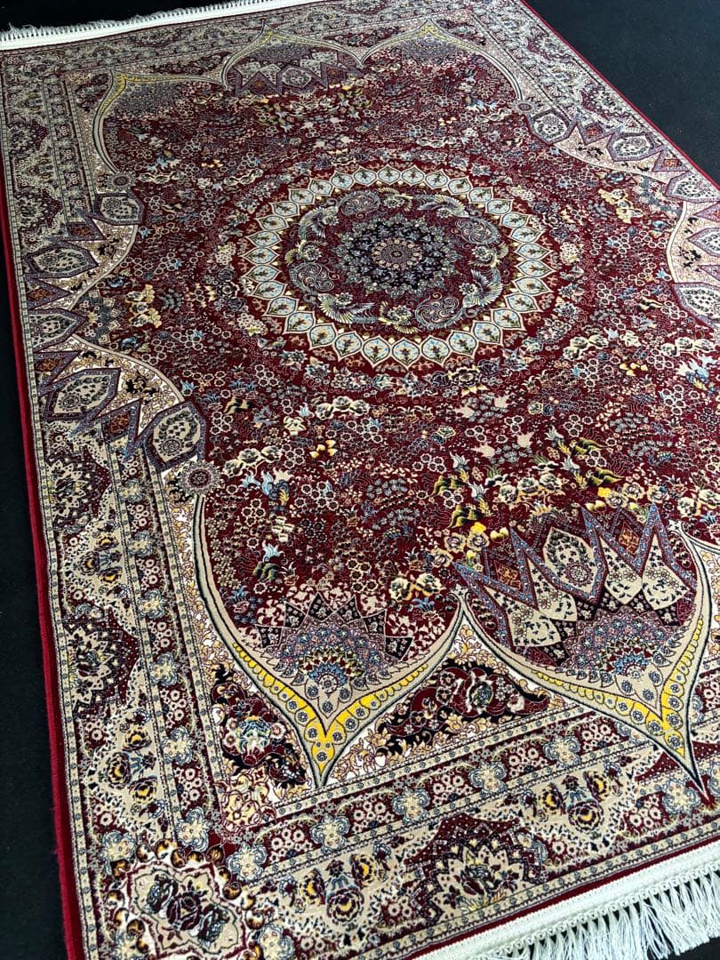 特選最高級ペルシャ絨毯 傑作品 ウール×シルク 手編み144万ノット 最上級作品