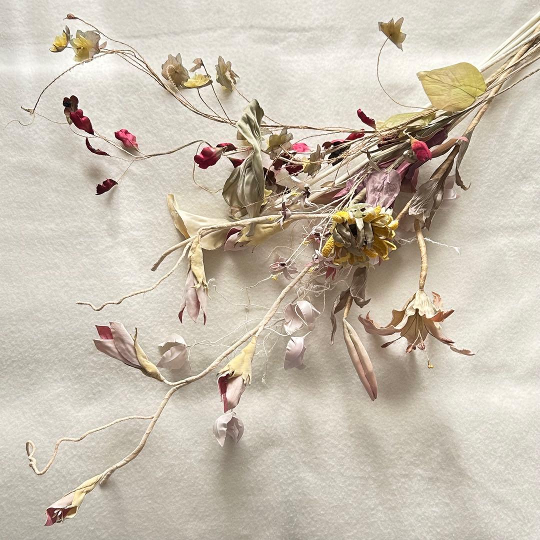 【染め布花】布染め花いろいろ　花束　リース　コサージュ　インテリア素材