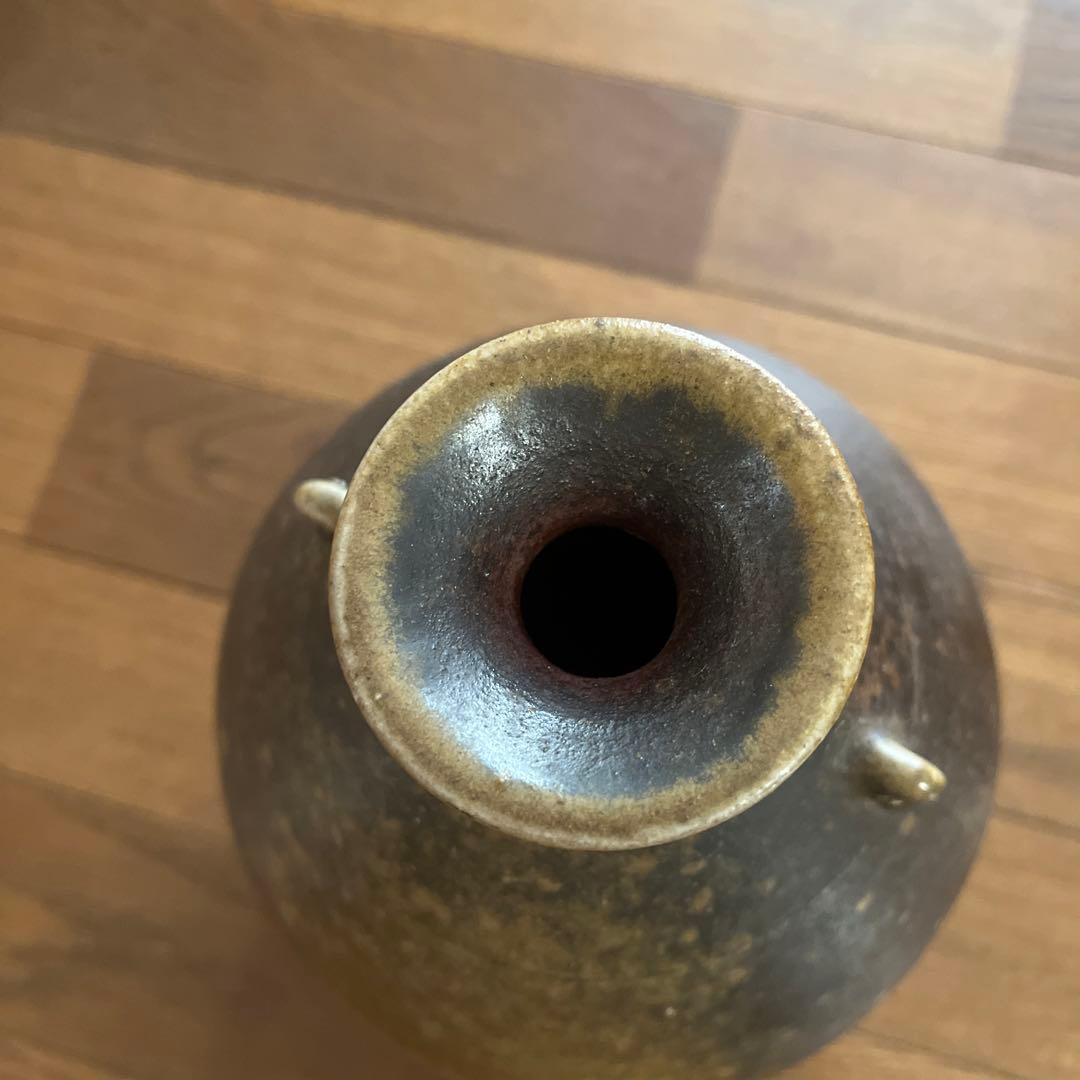 未使用　備前焼　作家もの　壺　花瓶　エコメルカリ便