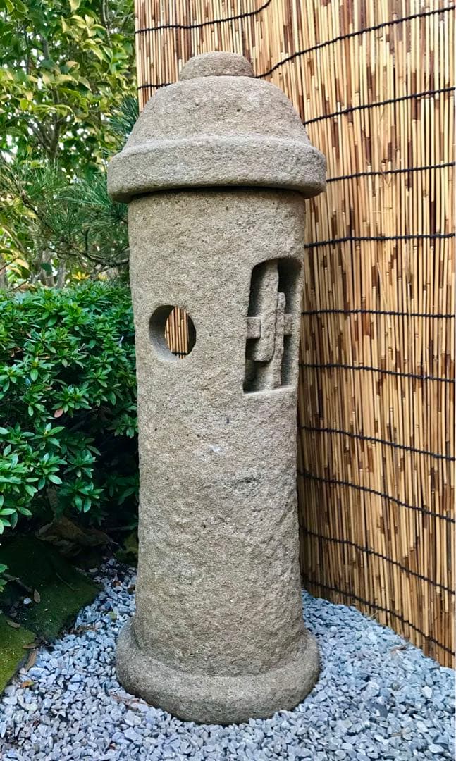 【天然石・石灯篭・露地庭灯篭・坪庭灯篭・和洋庭園灯篭】庭石オブジェ箱庭造園飾り石