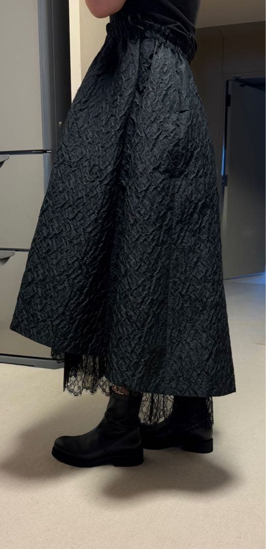 UNITED ARROWS 姫系フレアスカート 黒
