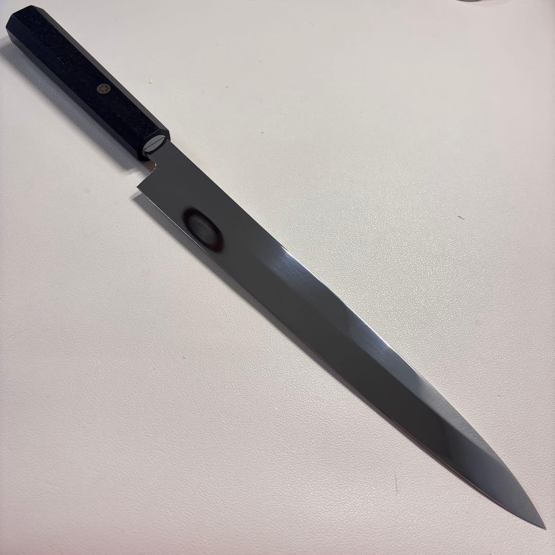 270mm 柳刃包丁 鏡面　黒檀八角柄 刺身包丁 「全鋼」 'ᐁ