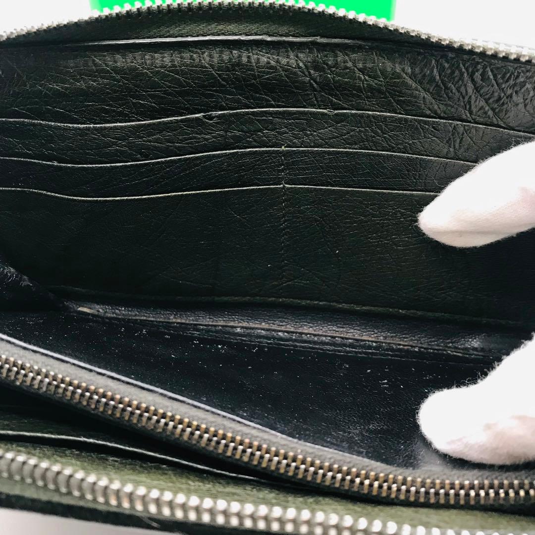 極美品✨BOTTEGA VENETA オーストリッチ イントレチャート 長財布