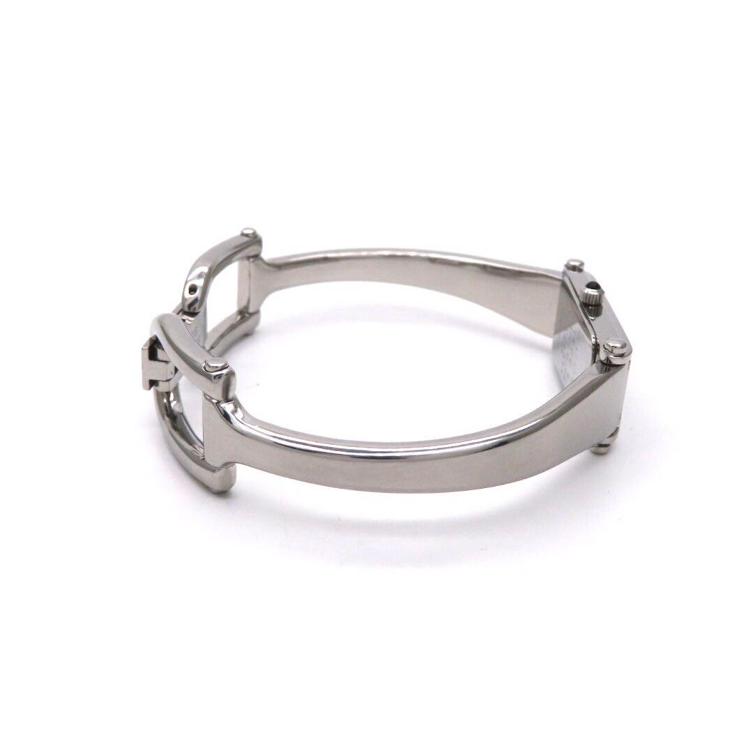 ☆極美品 1PD GUCCI グッチ 時計 1500L ホワイトシェル バングル