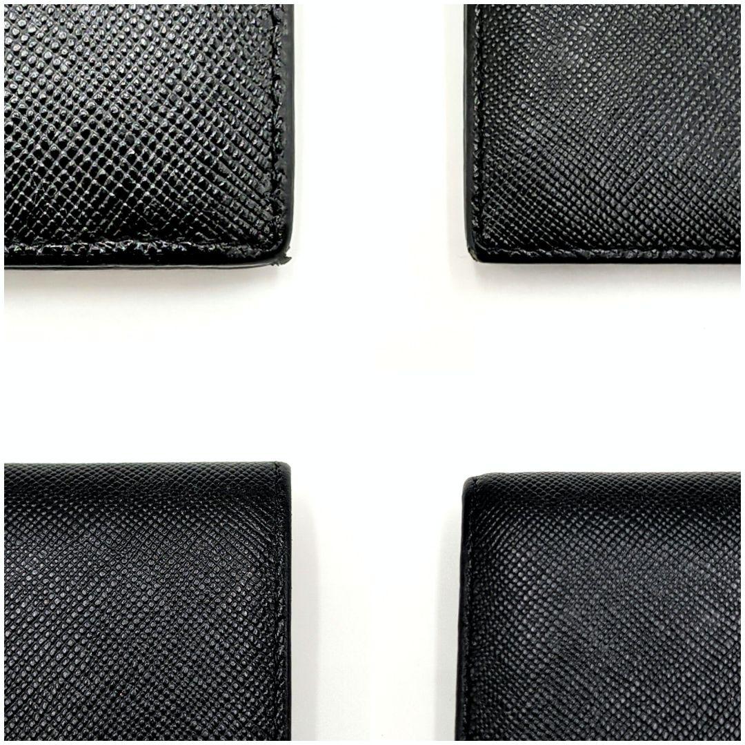 PRADA プラダ サフィアーノトライアングル 折り財布 ブラック NERO