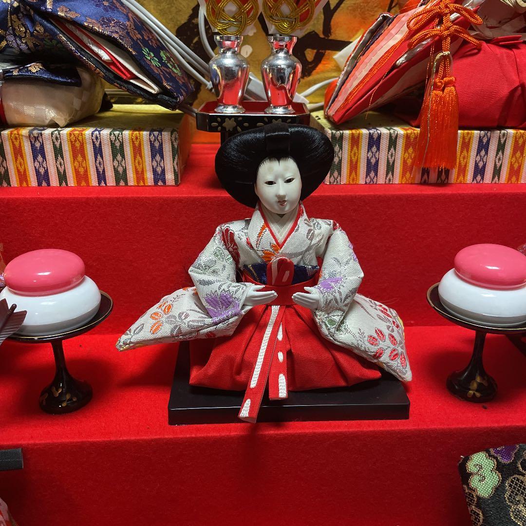雛人形特選おひな人形品番3577ガラスケース入りオルゴール付き
