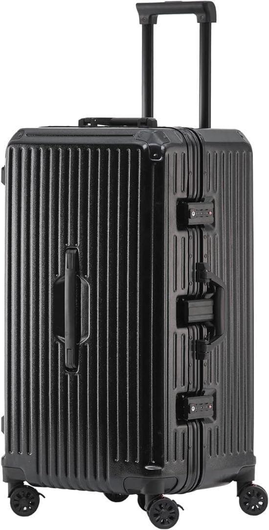 [GGQAAA]トロリースーツケース 女性出張 留学用 Lサイズ (Black)