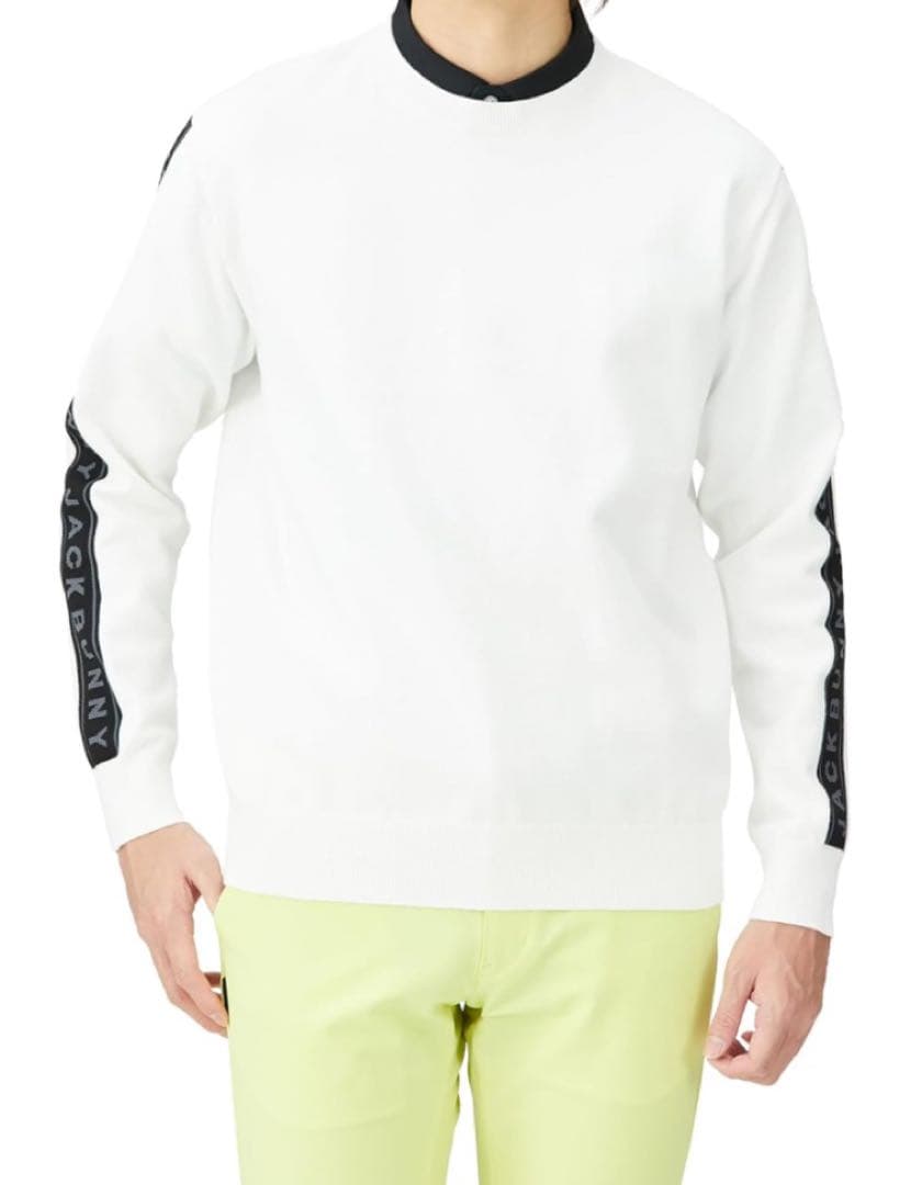 新品Jack Bunnyジャックバニーメンズ長袖クルーネックニットゴルフセーター