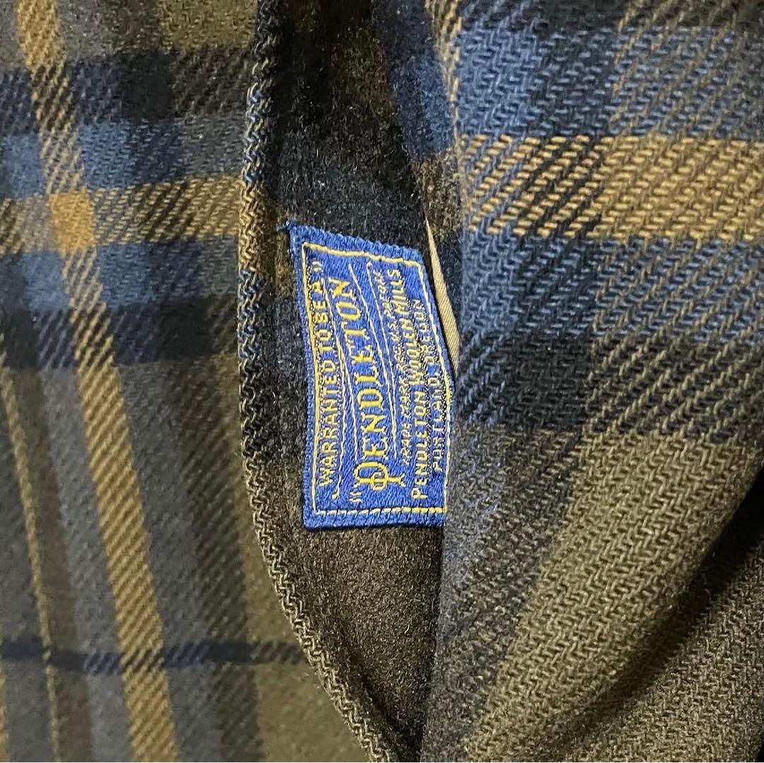50s pendleton ウール リバーシブル ステンカラーコート チェック柄