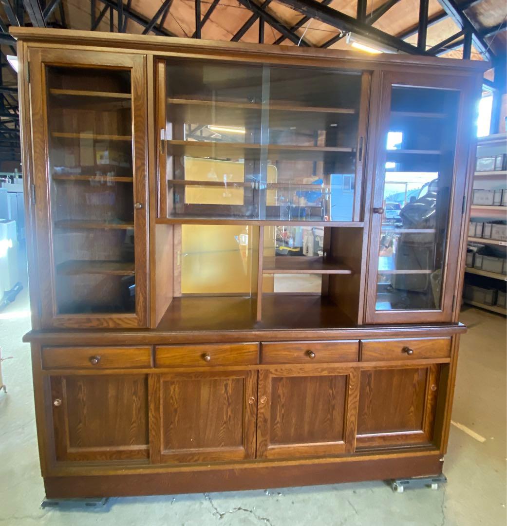 食器棚　キャビネット　両面ハッチ