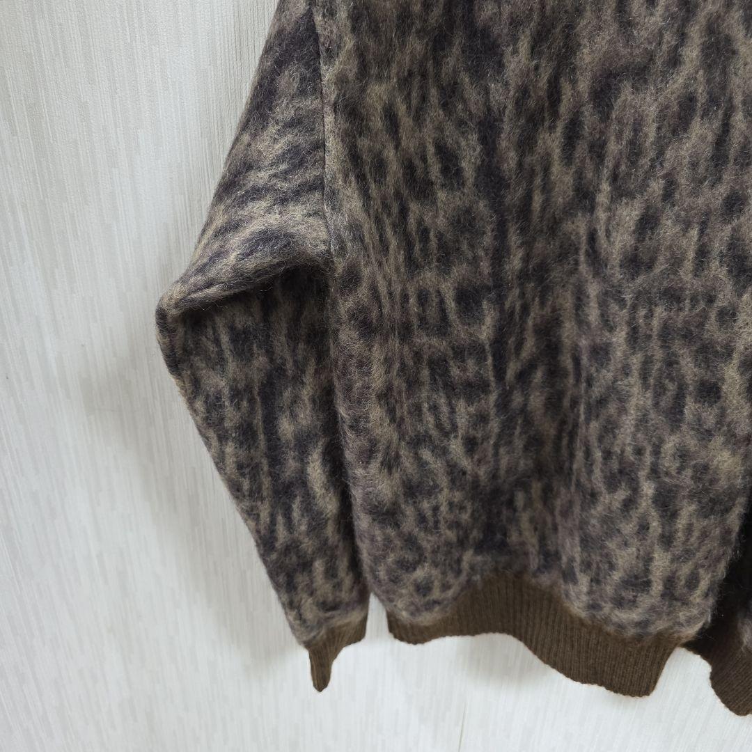 2023ss ワコマリア　モヘアカーディガン　レオパードLEOPARD　サイズL