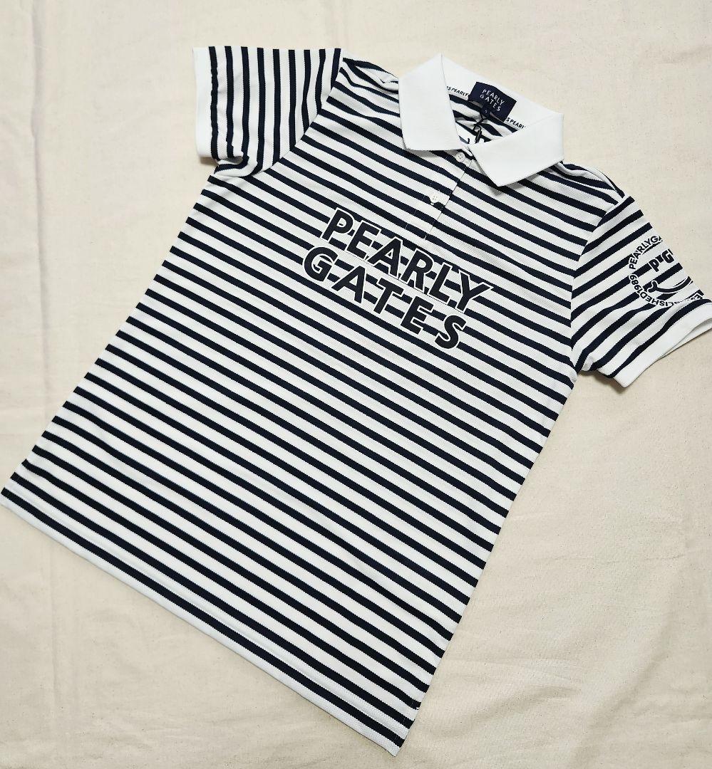 【新品・未使用】PEARLY GATES ポロシャツ ボーダー柄 レディース S