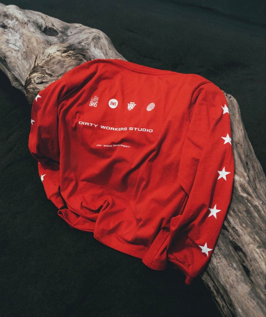 DWS ロングスリーブ Tシャツ 赤•M